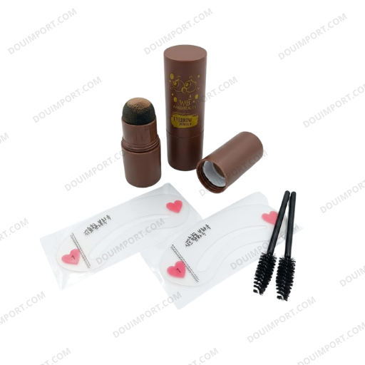 kit de estampado de cejas con polvo y plantillas