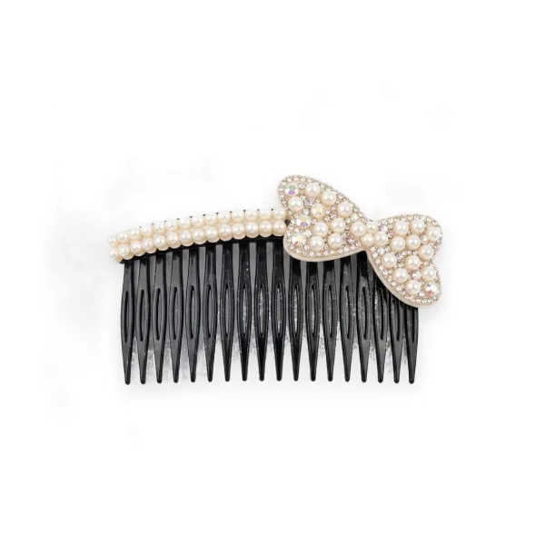 Peineta para el Cabello con Perlas y Lazo