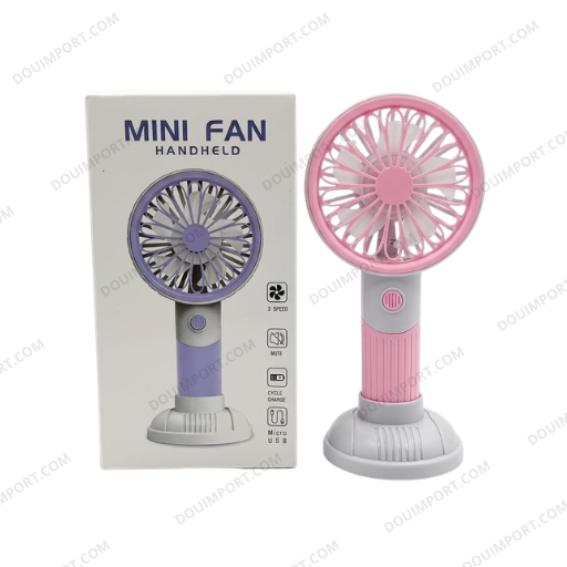 Mini Ventilador Portátil Recargable con Base